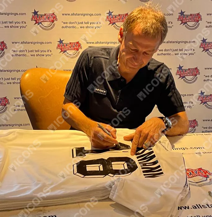 Jurgen Klinsmann Official FIFA World Cup™ Back Signed And Hero Framed Modern Germany Home Shirt