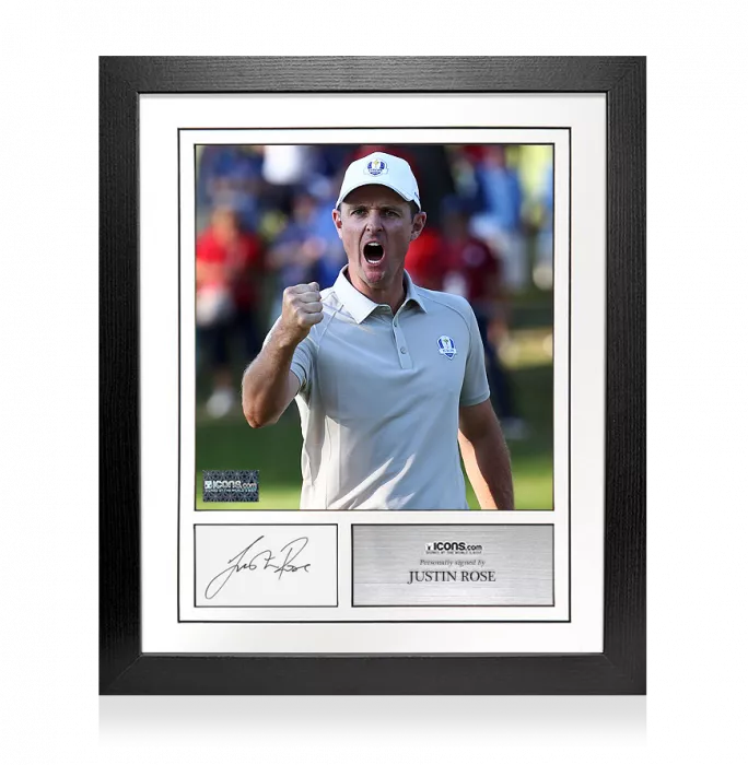 Justin Rose Signed Card and Photo Frame – Option 1