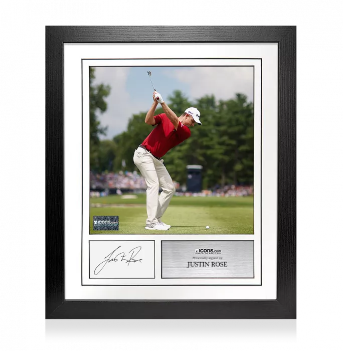 Justin Rose Signed Card and Photo Frame – Option 2