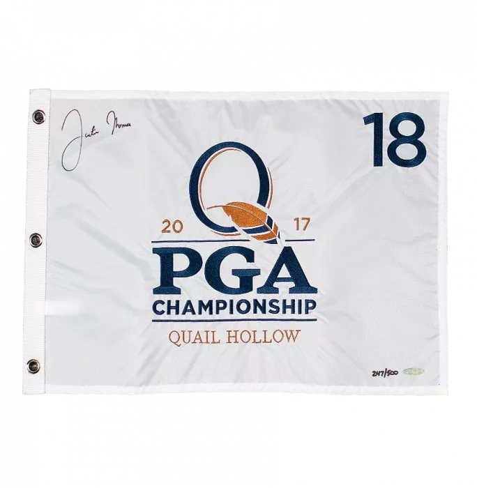 Justin Thomas Signed 2017 PGA Championship Pin Flag