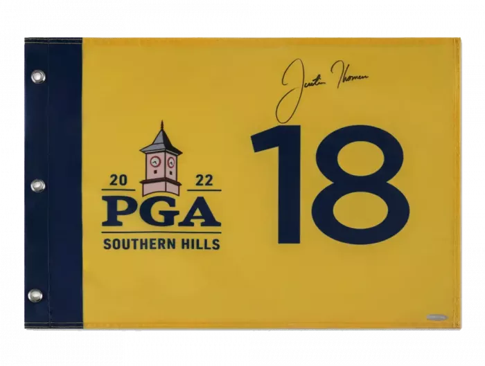 Justin Thomas Signed 2022 PGA Championship Pin Flag