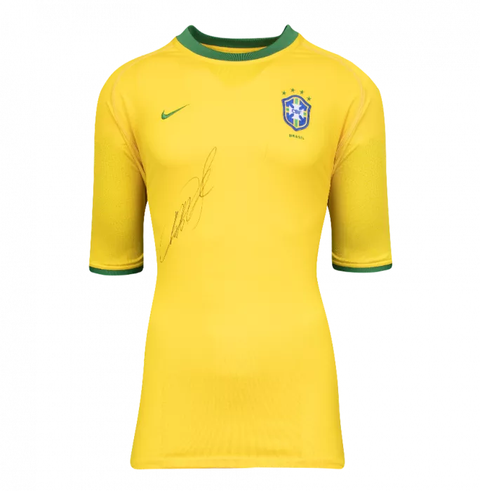 Kaka Front Signed Brazil 2000 Home Shirt In Hero Frame: Option 1