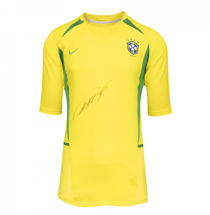 Kaka Front Signed Brazil 2002 Home Shirt In Hero Frame: Option 1