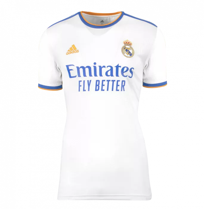 Karim Benzema Back Signed Real Madrid 2021-22 Home Shirt With Fan Style Numbers In Hero Frame: Option 1