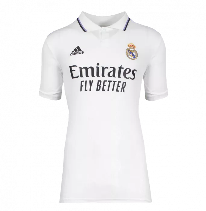 Karim Benzema Back Signed Real Madrid 2022-23 Home Shirt In Hero Frame: Option 1