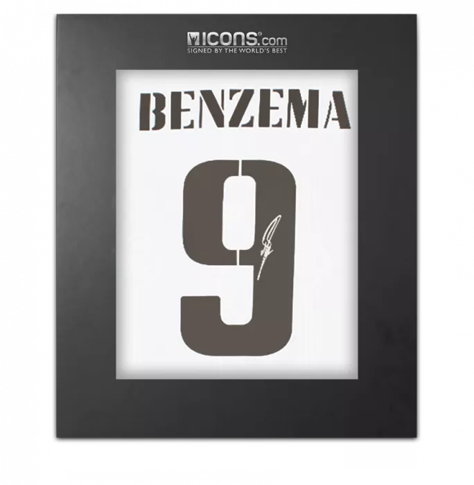 Karim Benzema Back Signed Real Madrid 2022-23 Home Shirt In Deluxe Packaging