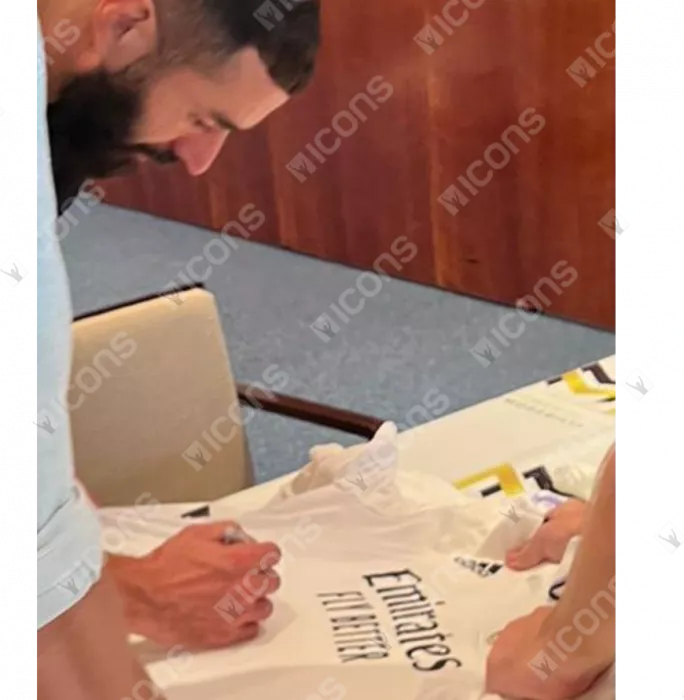 Karim Benzema Front Signed Real Madrid 2022-23 Home Shirt