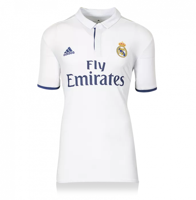 Karim Benzema Signed Real Madrid 2016-17 Home Shirt With Fan Style Number