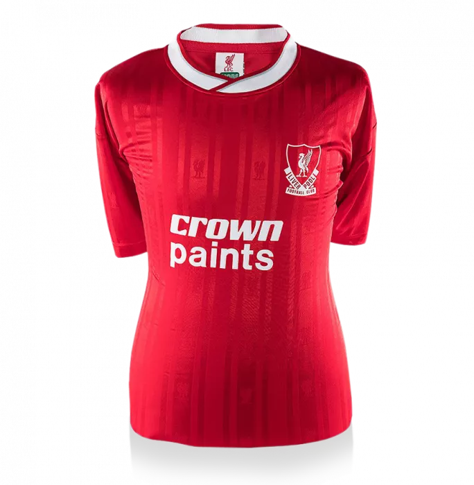 Kenny Dalglish Back Signed Liverpool 1980s Crown Paints Home Shirt