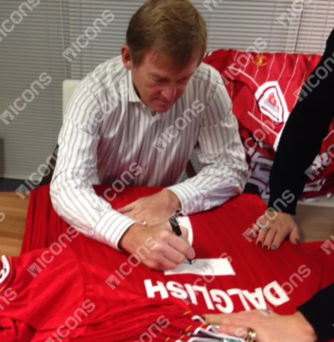 Kenny Dalglish Back Signed Liverpool 1980s Crown Paints Home Shirt