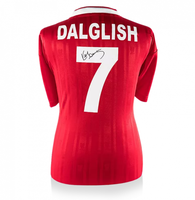 Kenny Dalglish Back Signed Liverpool 1980s Crown Paints Home Shirt