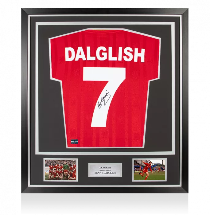 Kenny Dalglish Back Signed Liverpool FC 1986 Home Shirt In Classic Frame