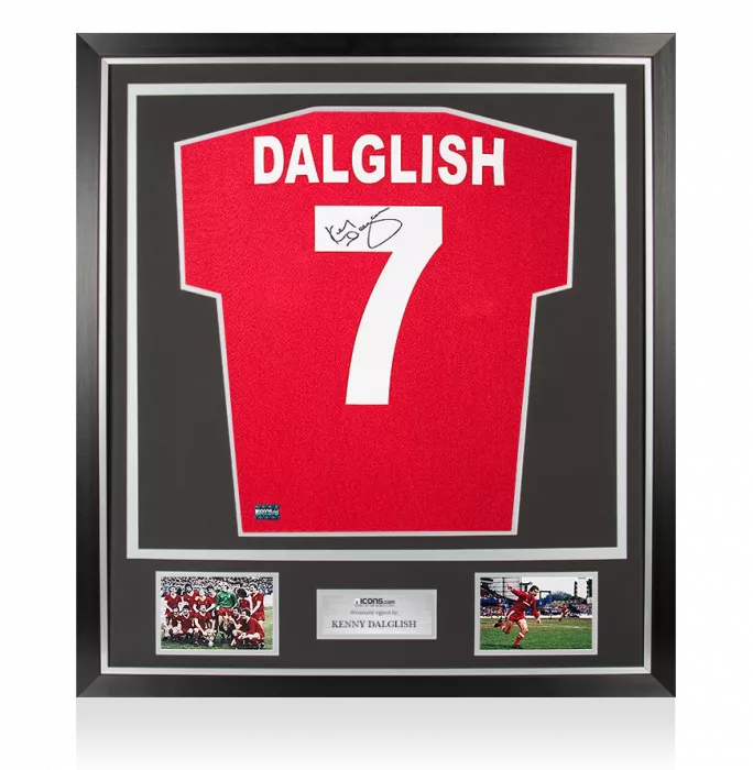 Kenny Dalglish Back Signed Retro Liverpool Home Shirt In Classic Frame