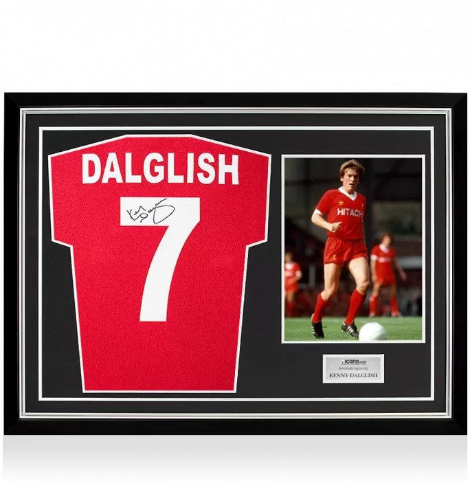Kenny Dalglish Back Signed Retro Liverpool Home Shirt In Hero Frame: Option 1
