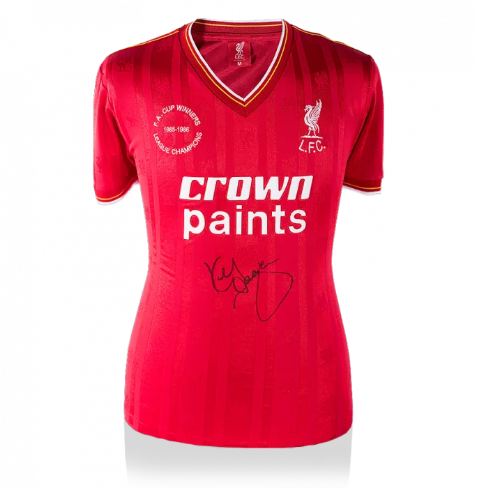 Kenny Dalglish Front Signed Retro Liverpool Shirt: Double Winners Edition