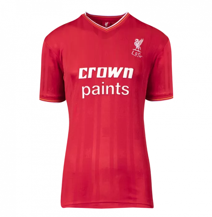 Kenny Dalglish Official UEFA Champions League Back Signed And Hero Framed Liverpool FC 1986 Home Shirt