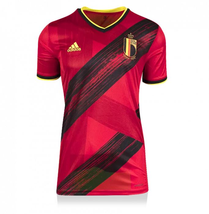 Kevin De Bruyne Back Signed Belgium 2020-21 Home Shirt In Hero Frame: Option 1