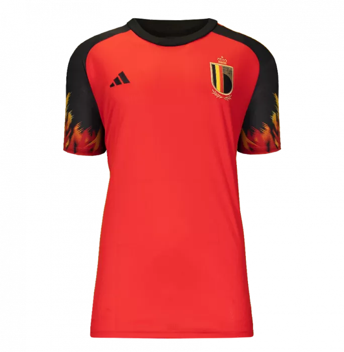 Kevin De Bruyne Back Signed Belgium 2022 Home Shirt In Classic Frame