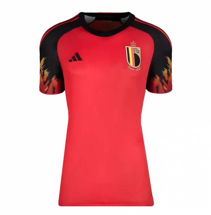 Kevin De Bruyne Signed Belgium 2022 Home Shirt In Hero Frame: Option 1