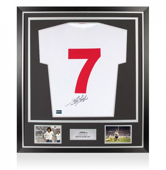 Kevin Keegan Back Signed England 1982-83 Home Shirt In Classic Frame