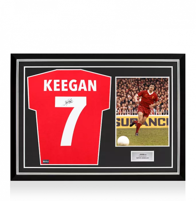 Kevin Keegan Back Signed Liverpool 1978 Retro Shirt In Hero Frame: Option 1