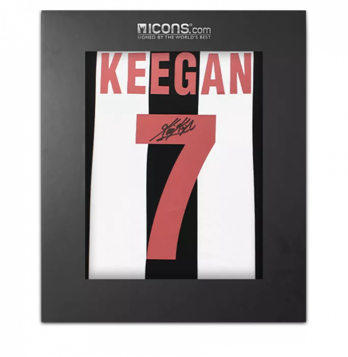 Kevin Keegan Back Signed Newcastle United 1982 Retro Home Shirt In Deluxe Packaging