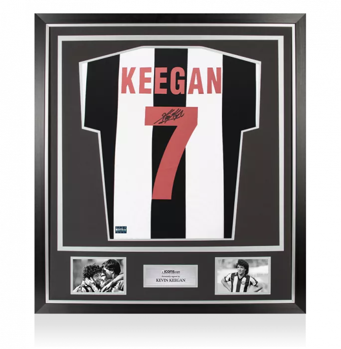 Kevin Keegan Back Signed Newcastle United 1982 Retro Home Shirt In Classic Frame