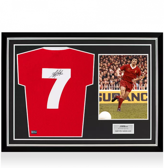 Kevin Keegan Back Signed Retro Liverpool Home Shirt In Hero Frame: Option 1