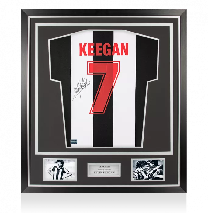 Kevin Keegan Back Signed Retro Newcastle United Home Shirt In Classic Frame
