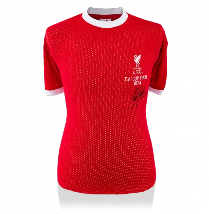 Kevin Keegan Front Signed Retro Liverpool Shirt: 1974 FA Cup Final Edition