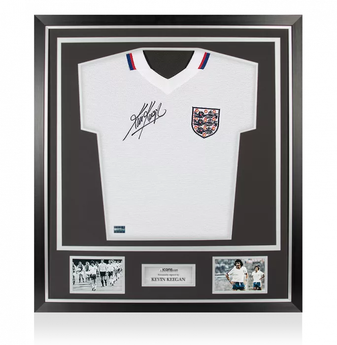 Kevin Keegan Signed England 1976 Home Shirt In Classic Frame