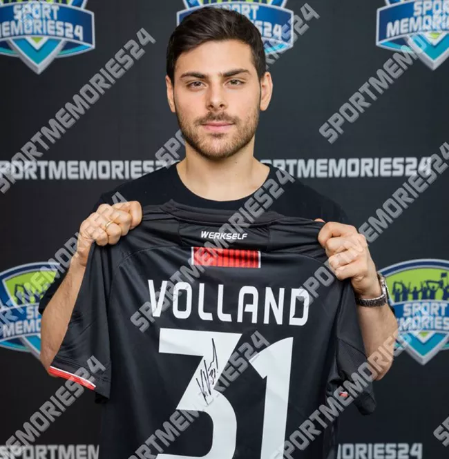 Kevin Volland Back Signed Bayer Leverkusen 2018-19 Home Shirt In Classic Frame