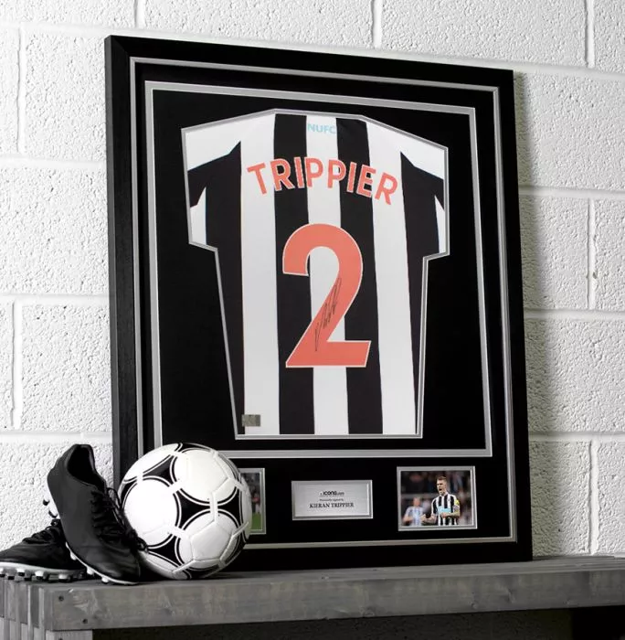 Kieran Trippier Back Signed Newcastle United 2022-23 Home Shirt In Classic Frame