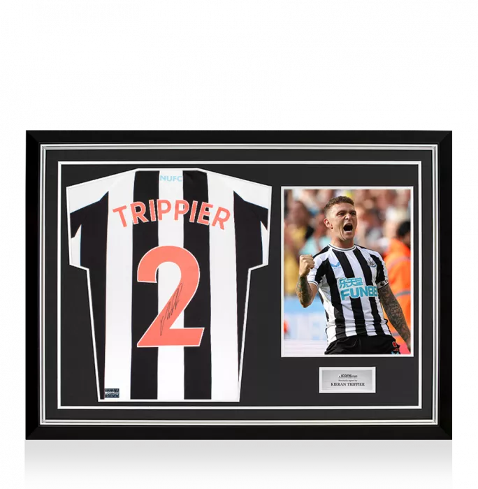 Kieran Trippier Back Signed Newcastle United 2022-23 Home Shirt In Hero Frame: Option 1