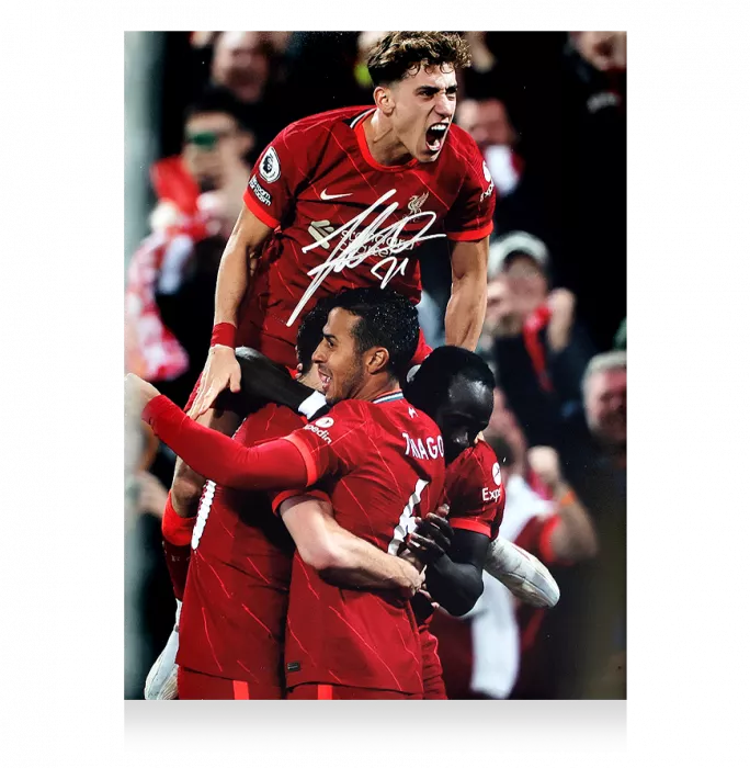 Konstantinos Tsimikas Signed Liverpool FC Photo In Black Wooden Frame: Reds Star