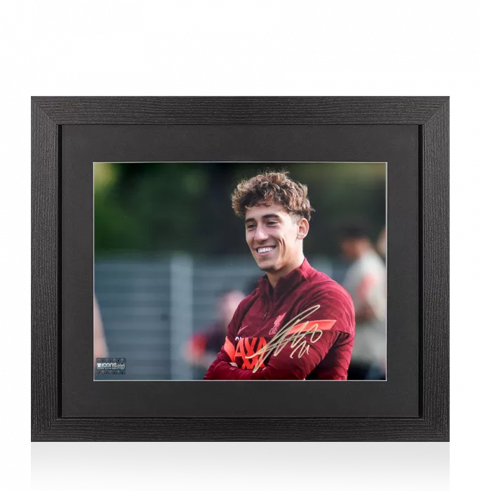 Konstantinos Tsimikas Signed Liverpool FC Photo In Black Wooden Frame: Signing Day