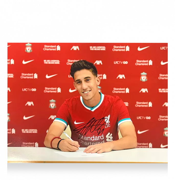 Kostas Tsimikas Signed Liverpool Photo In Premium Frame: New Man