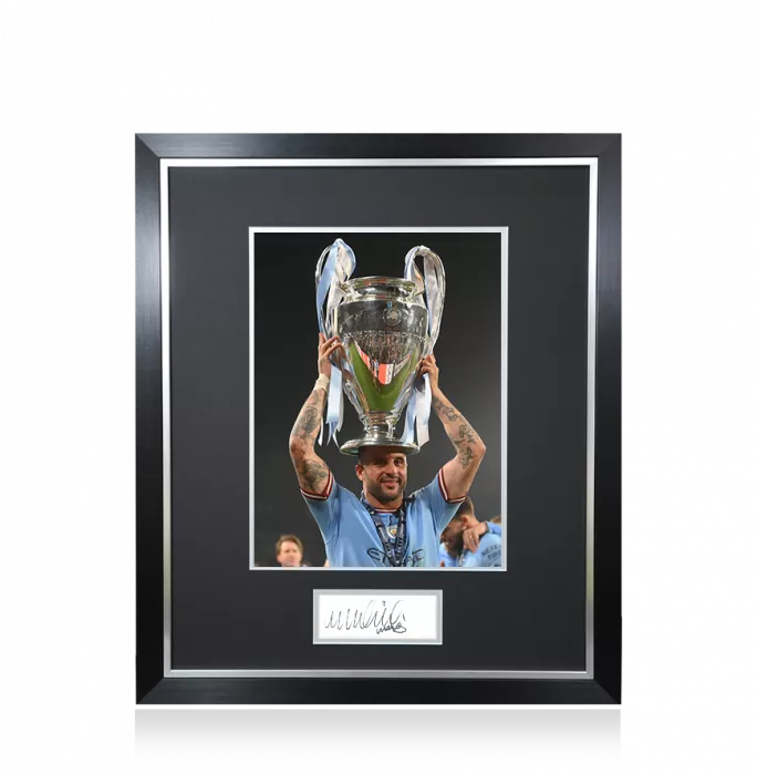 Kyle Walker Signed Plaque And Photo Frame: 2023 UEFA Champions League Winner