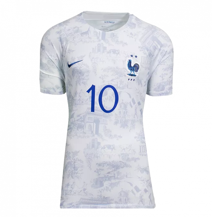 Kylian Mbappe Back Signed France 2022 Away Shirt In Hero Frame: Option 1