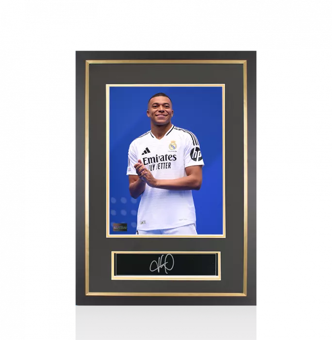 Kylian Mbappe Signed Plaque And Photo Frame: Real Madrid CF Star