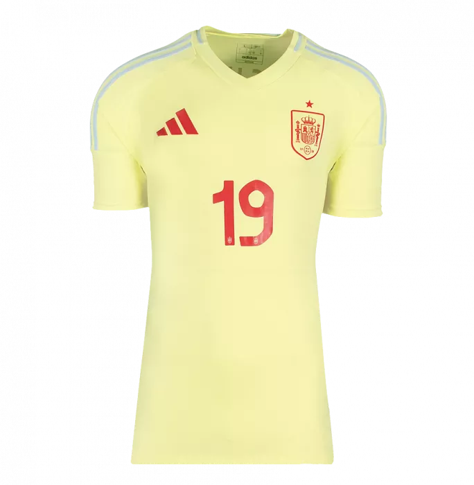 Lamine Yamal Back Signed Spain 2024 Away Shirt In Hero Frame: Option 1