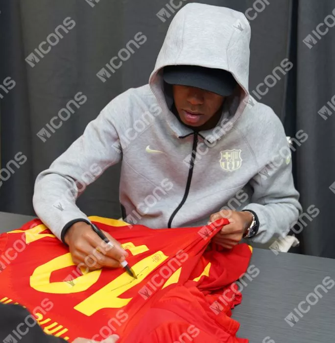 Lamine Yamal Back Signed Spain 2024 Home Shirt In Classic Frame