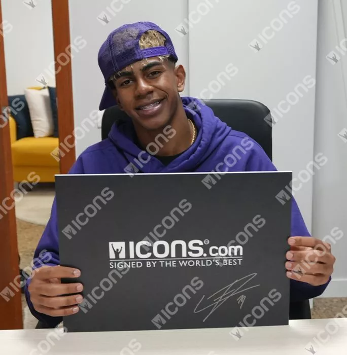 Lamine Yamal Front Signed Spain 2024-25 Home Shirt In Hero Frame: Option 1