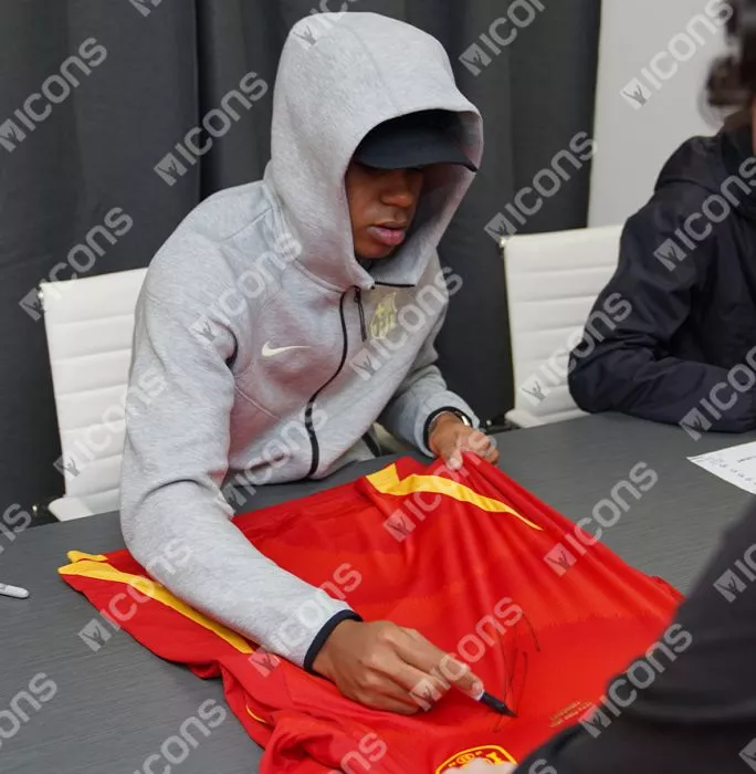 Lamine Yamal Front Signed Spain 2024 Home Shirt In Classic Frame: UEFA EURO 2024 Campeones Edition