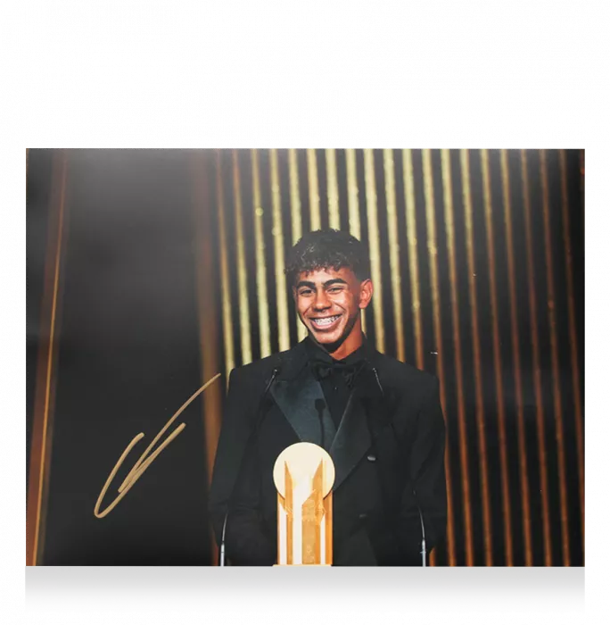 Lamine Yamal Official Ballon D'Or™ Signed And Framed Photo: 2024 Kopa Trophy Winner