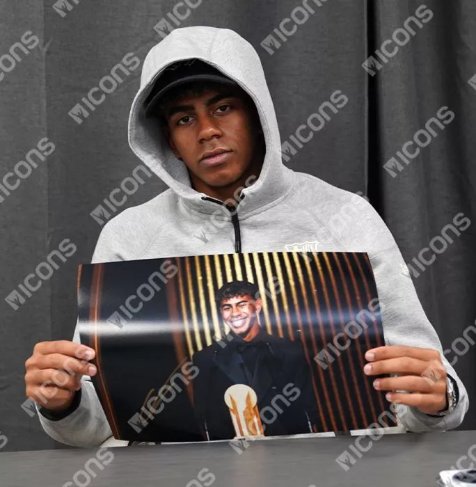 Lamine Yamal Official Ballon D'Or™ Signed And Framed Photo: 2024 Kopa Trophy Winner
