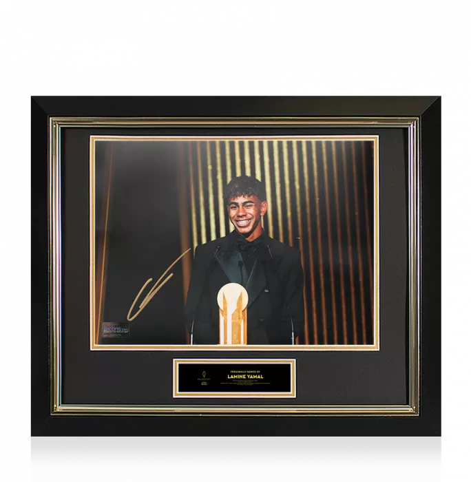 Lamine Yamal Official Ballon d'Or™ Signed and Framed Photo: 2024 Kopa Trophy Winner