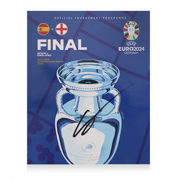 Lamine Yamal Signed And Framed Programme: UEFA EURO 2024 Final