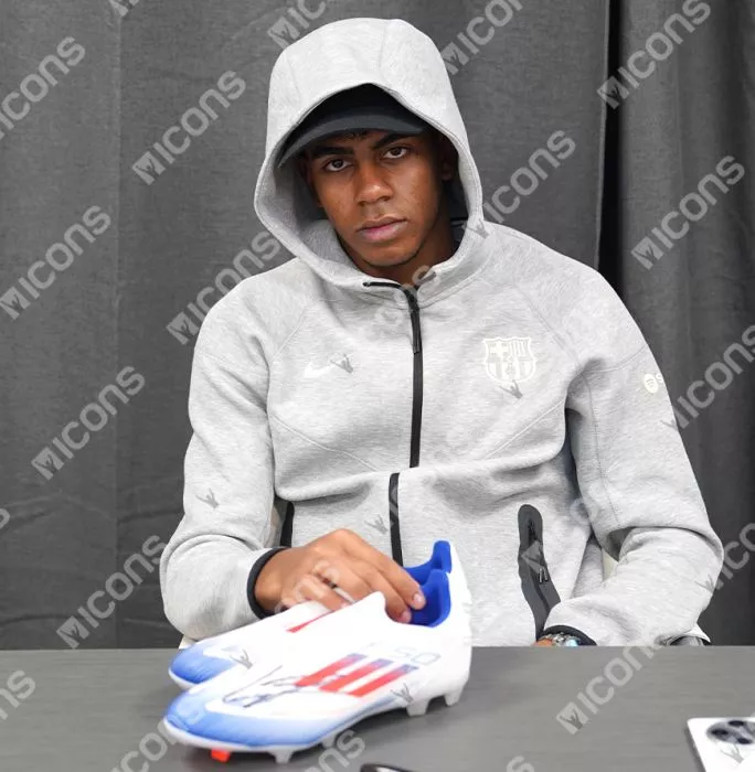 Lamine Yamal Signed F50 League Laceless Firm Ground Football Boot In Deluxe Packaging