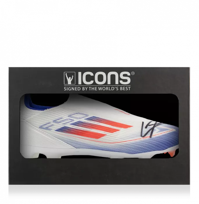 Lamine Yamal Signed F50 League Laceless Firm Ground Football Boot In Deluxe Packaging